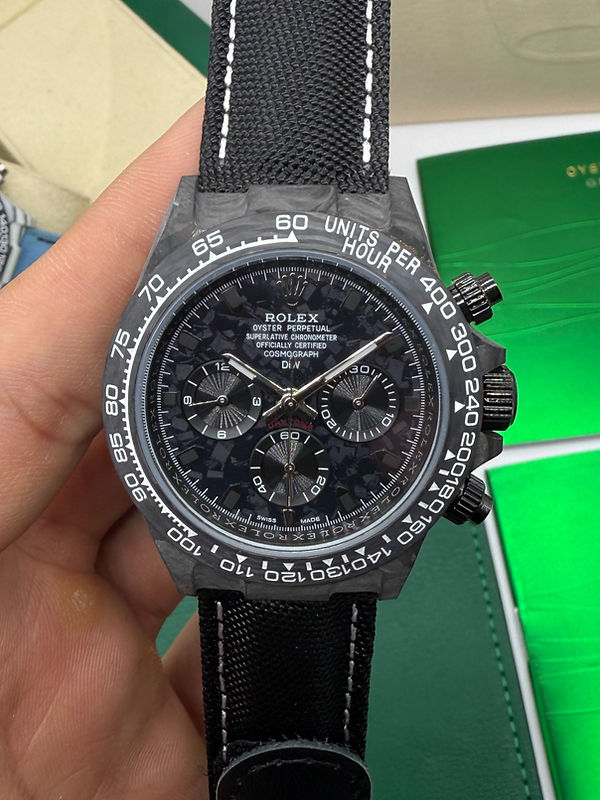 Rolex Daytona DIW Carbono 40mm, Pulseira Nylon/Couro