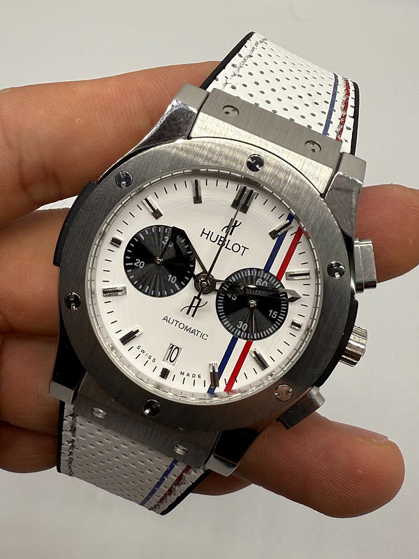 Hublot Vendome Classic Chrono 45mm Aço Mostrador Branco