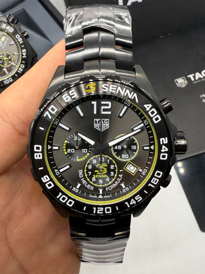 TAG Heuer F1 SENNA Tribute Edition - Cálibre 16 - 43mm, Aço/OxBlack