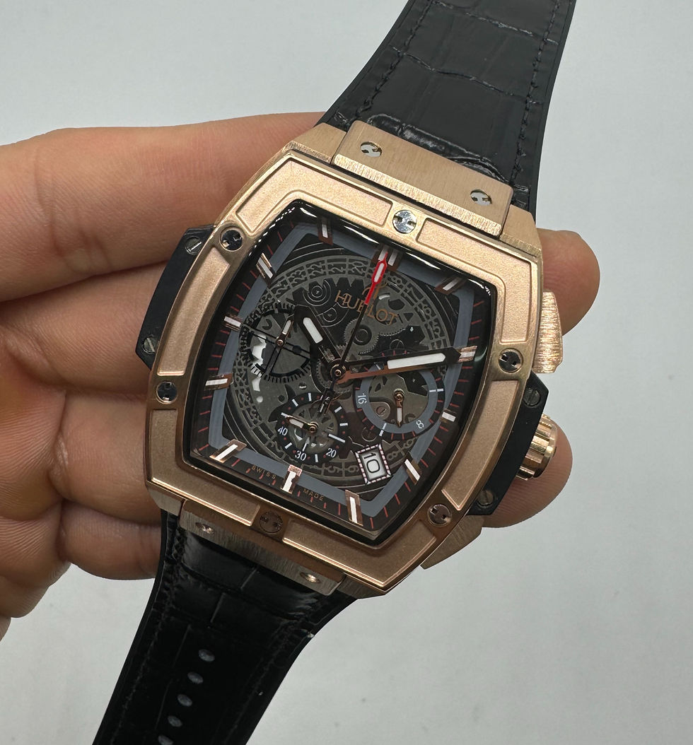 Hublot Spirit Of Big Bang 42mm, Aço/Rose Mostrador Cinza Esqueleto