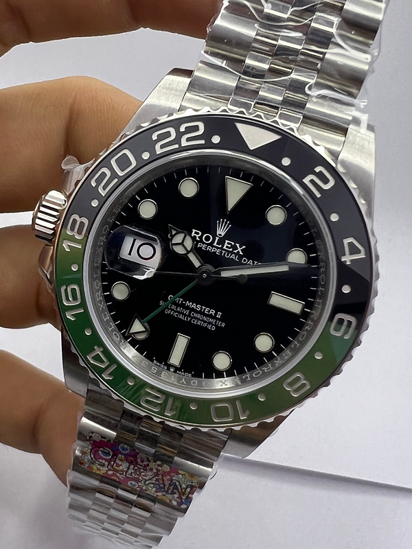 Rolex GMT Master II - Aço - SPRITE - Jubilee - CLONE CLEAN