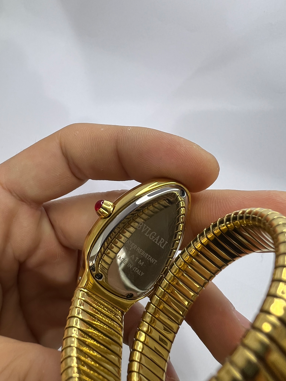 Miniatura: Bvlgari Serpenti Tubogas 01 Volta 35mm Aço Dourado Mostrador Branco