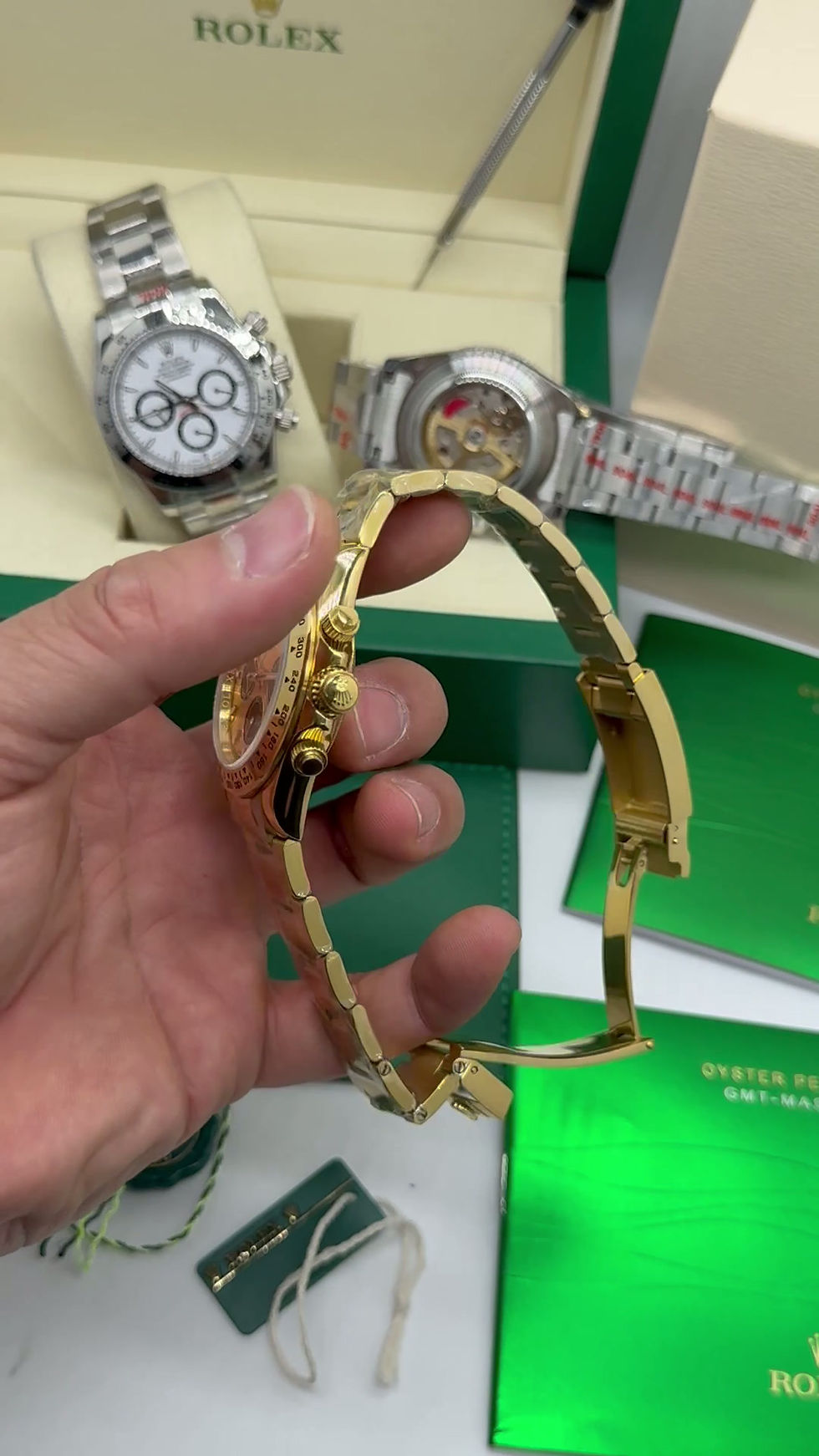 Thumbnail: Rolex Daytona 40mm Aço Dourado, Mostrador Dourado