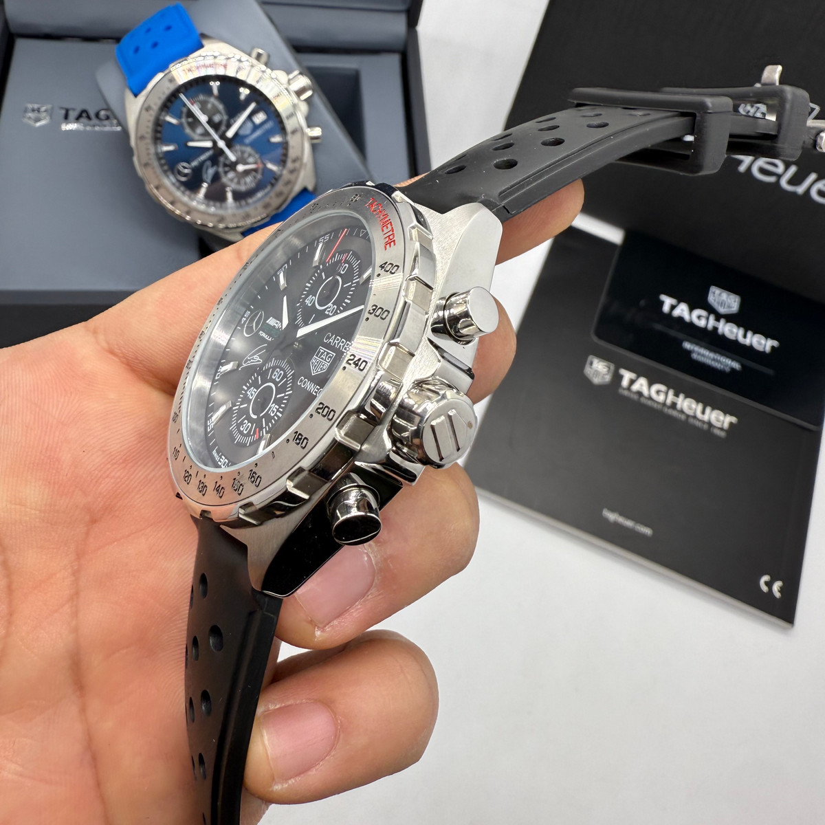 TAG Heuer Carrera F1 Mercedes AMG Petronas Aço 42mm - Puls. Borracha