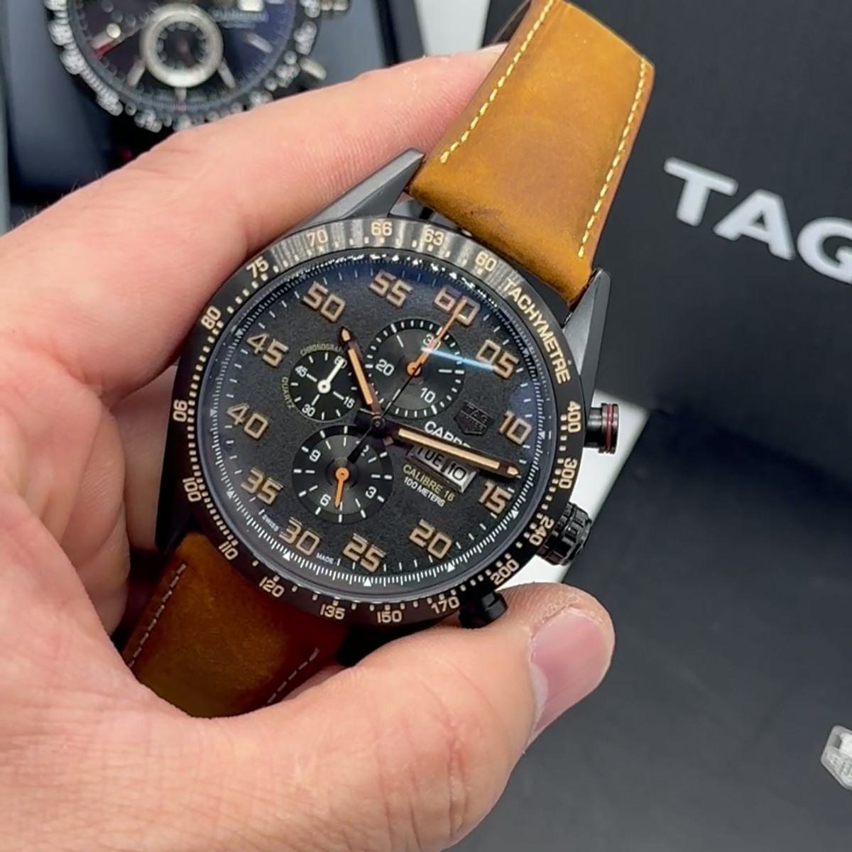 TAG Heuer Carrera Calibre 16, Chronograph Eletrônico, 44 mm, Aço/OxBlack