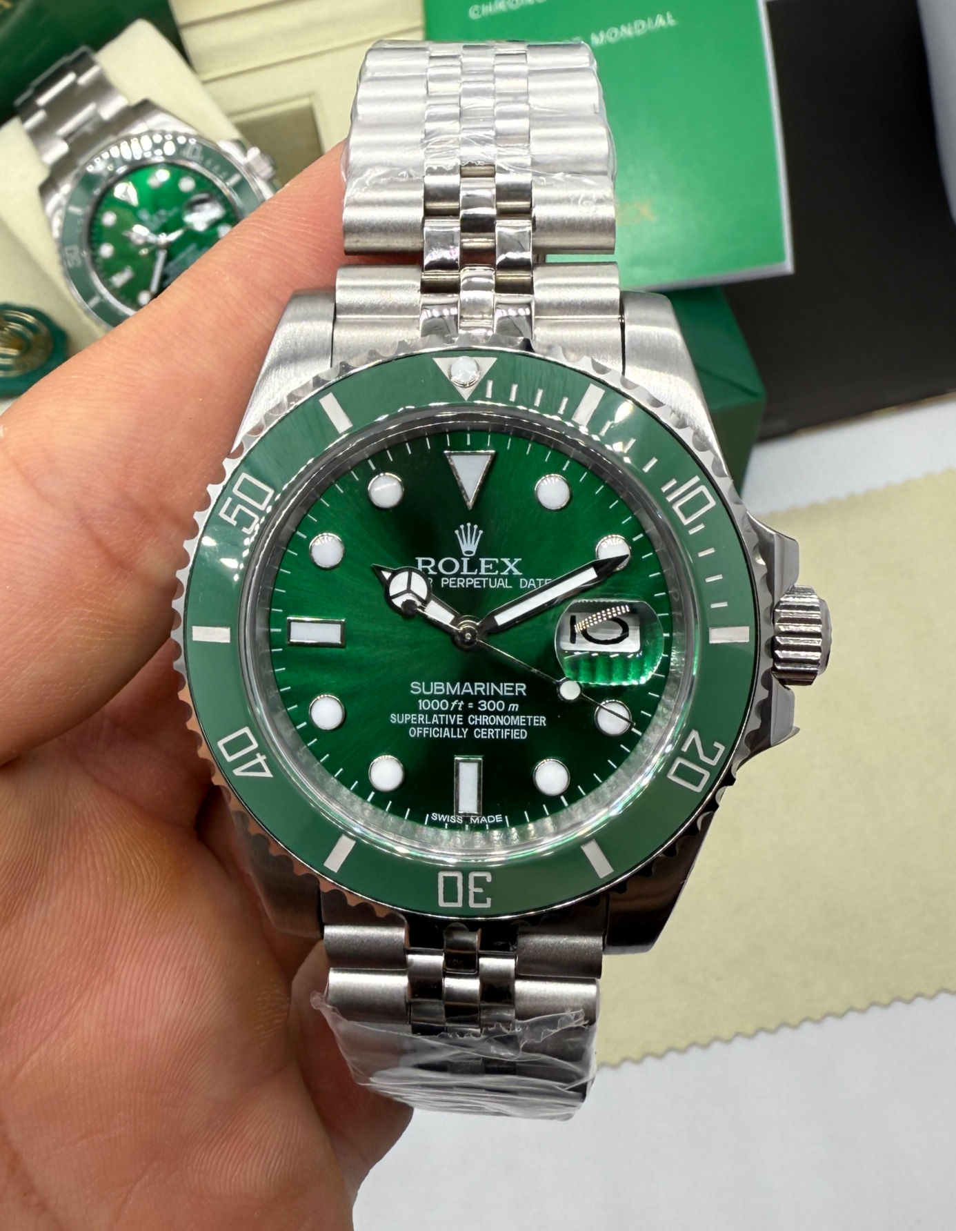 Rolex Submariner Date Hulk 40mm, Pulseira Jubilee