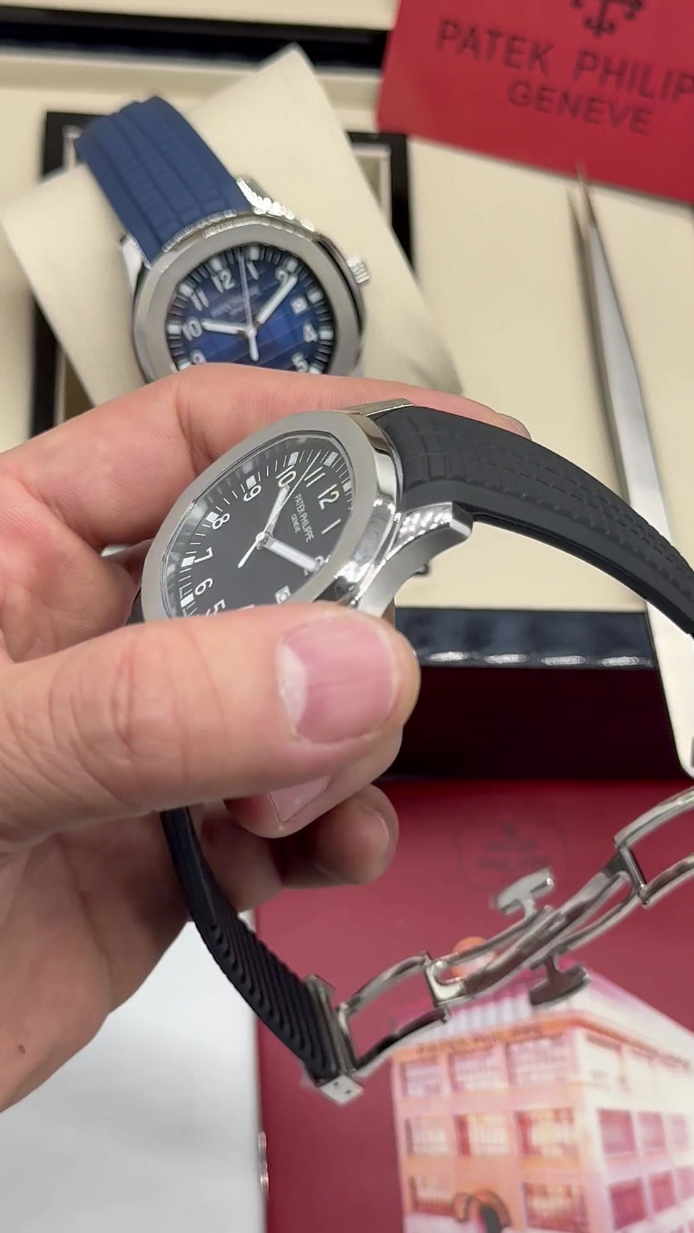 Miniatura: Patek Philippe Aquanaut 41mm Aço Mostrador Preto