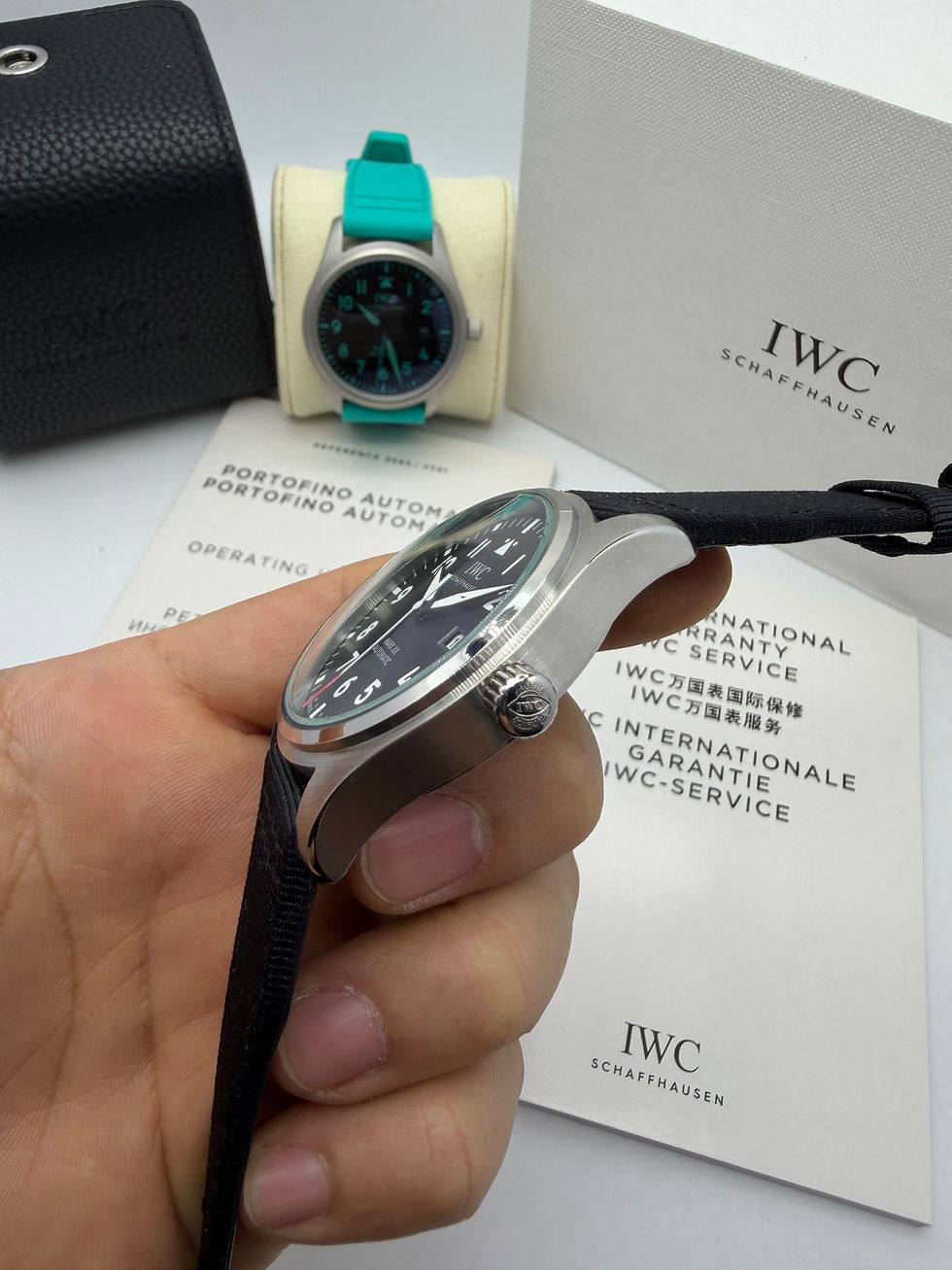 Miniatura: IWC Pilot 40mm Mark XX - Pilot 40mm - Aço/Nylon - Cinza e Preto