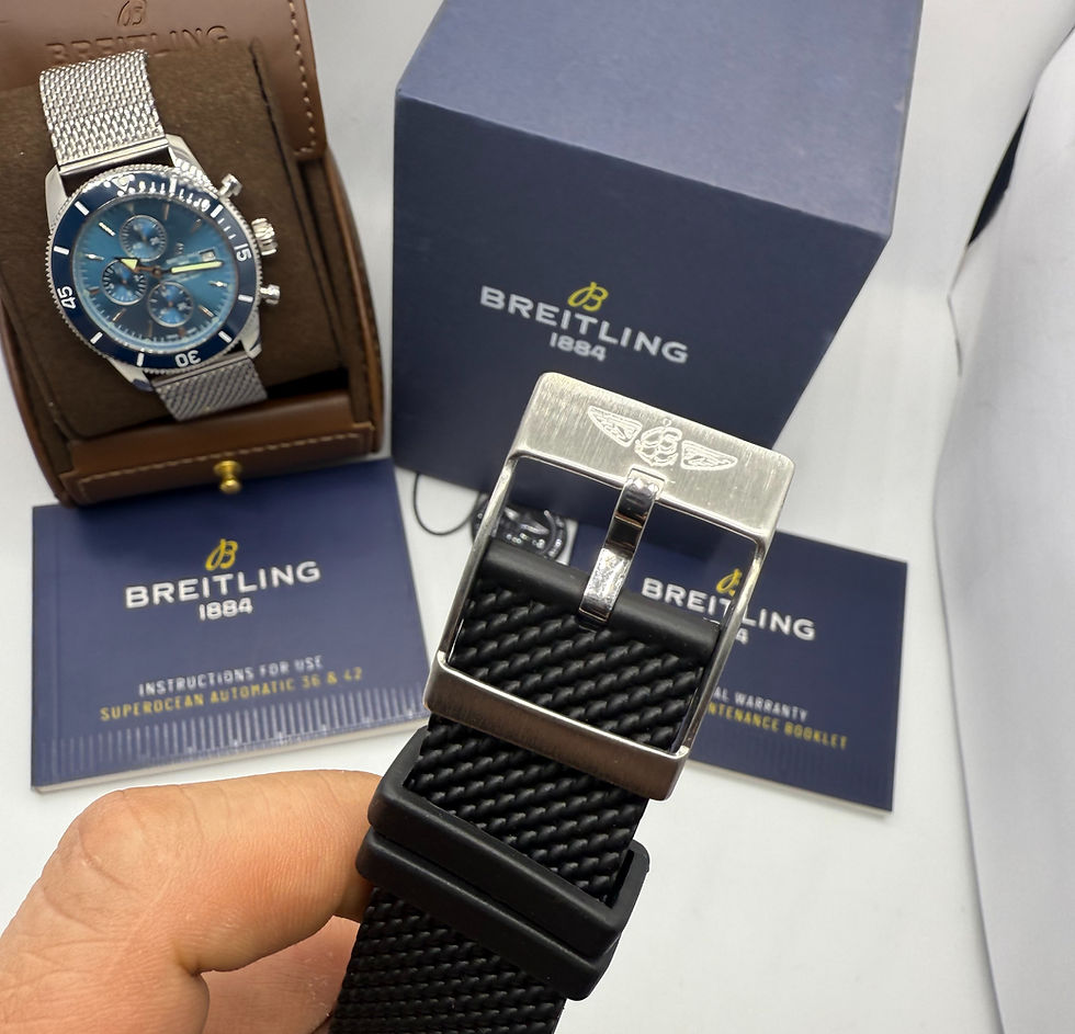 Miniatura: Breitling Superocean Crono Aço 44mm Pulseira Borracha