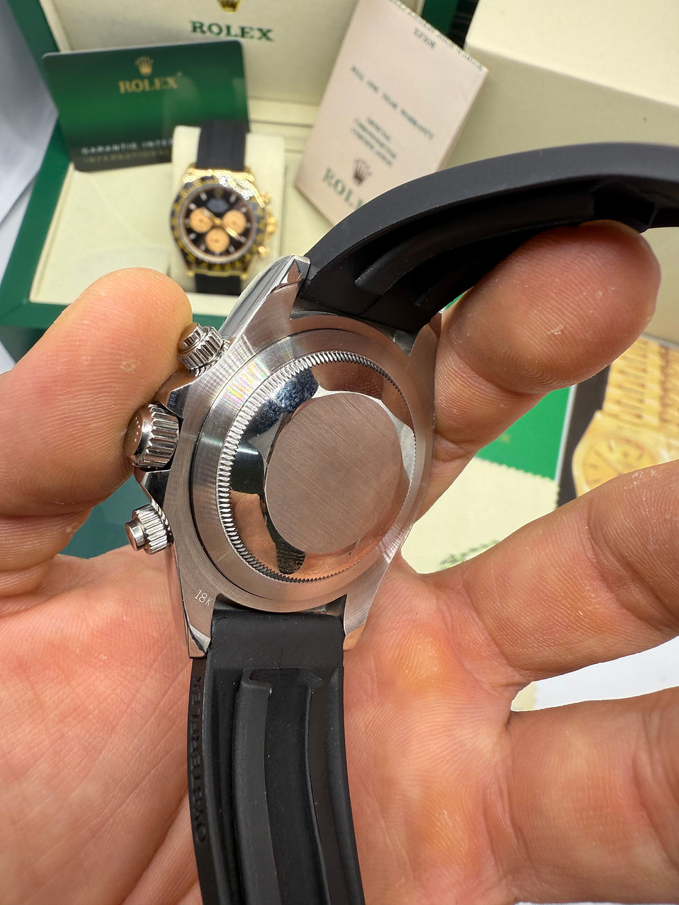 Thumbnail: Rolex Daytona 40mm Aço Mostrador Azul Luneta Preta, Pulseira OysterFlex
