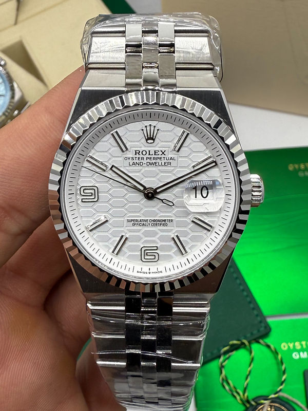 Rolex Land-Dweller 40mm, Mostrador Branco - CLONE