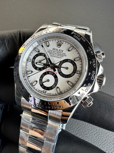 Rolex Daytona 40mm Aço, Mostrador Branco