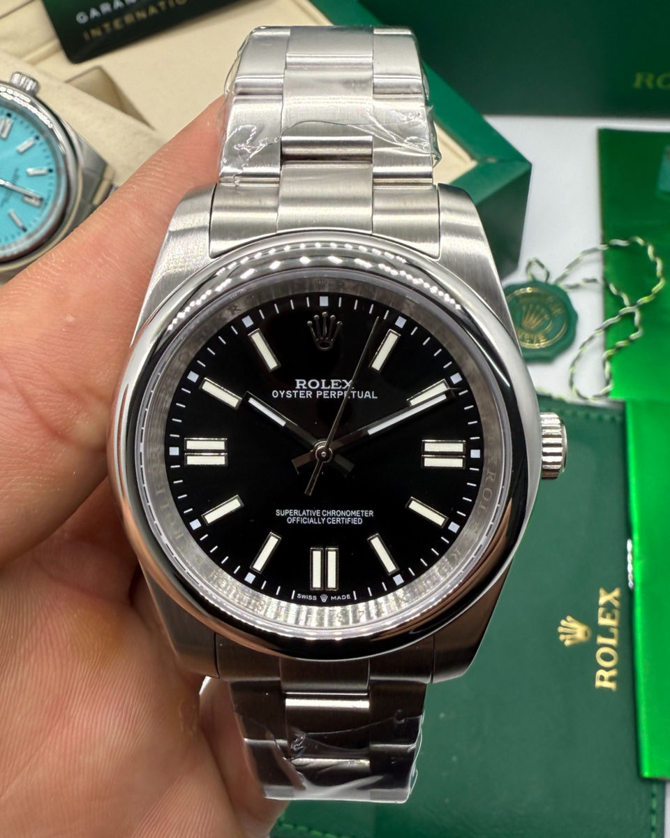 Rolex Rolex Oyster Perpetual 36mm/41mm Aço Mostrador Preto