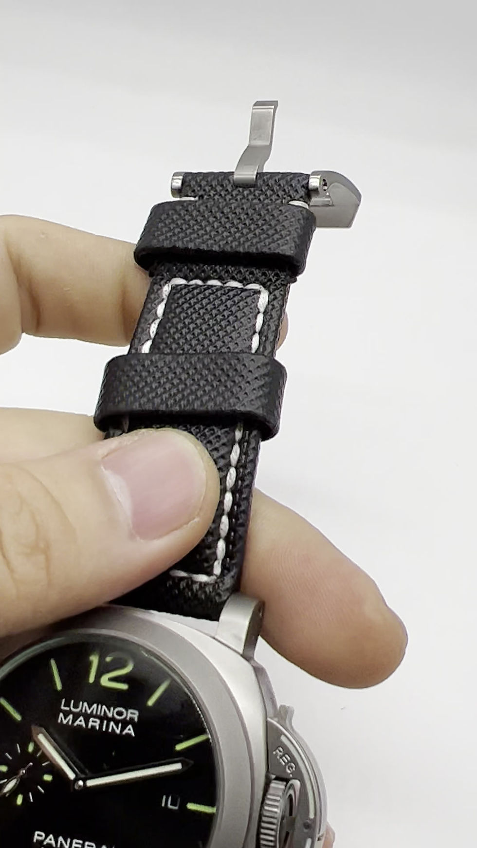 Miniatura: Panerai Luminor Marina 44mm Aço Oxigray Mostrador Preto Pulseira Nylon