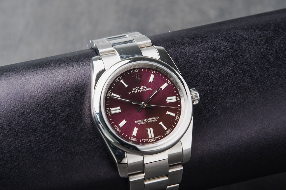 Thumbnail: Rolex Oyster Perpetual - Steel - Cherry Bottom - 36 mm / 41 mm