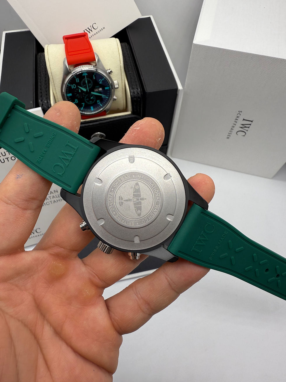 Miniatura: IWC Aviador Cronógrafo SPITIFIRE 41mm Aço