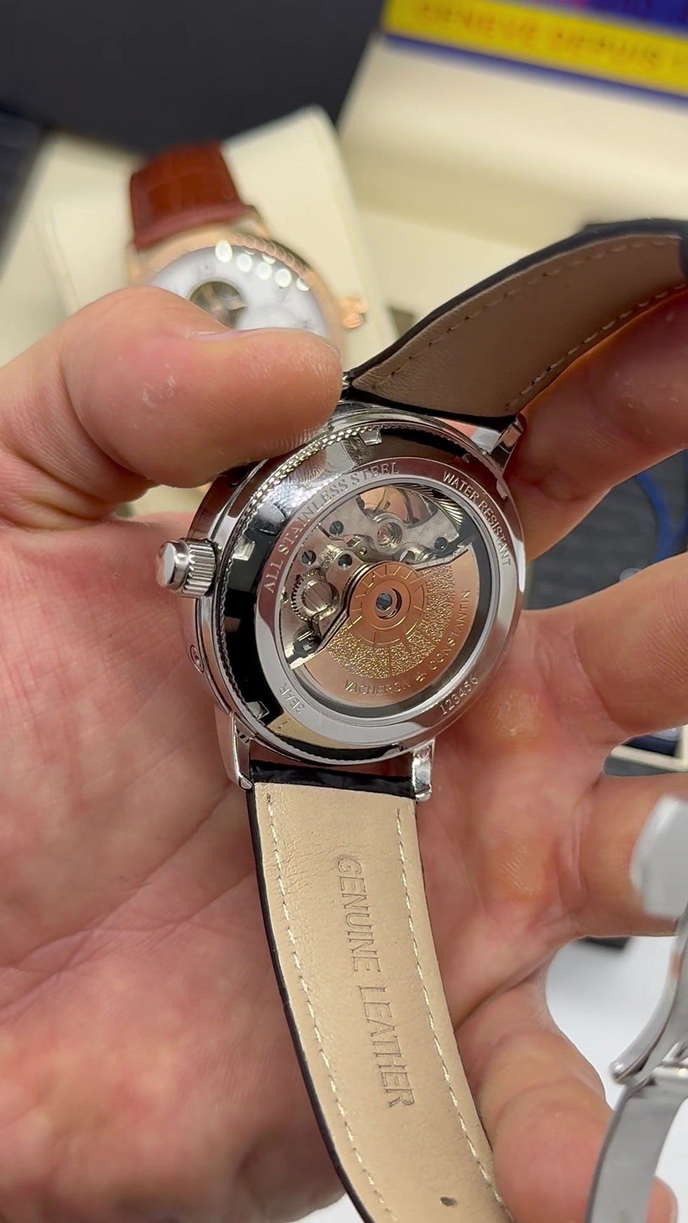 Miniatura: Vacheron Constantin Traditionnelle Turbilhão Excellence Aço, Mostrador Branco
