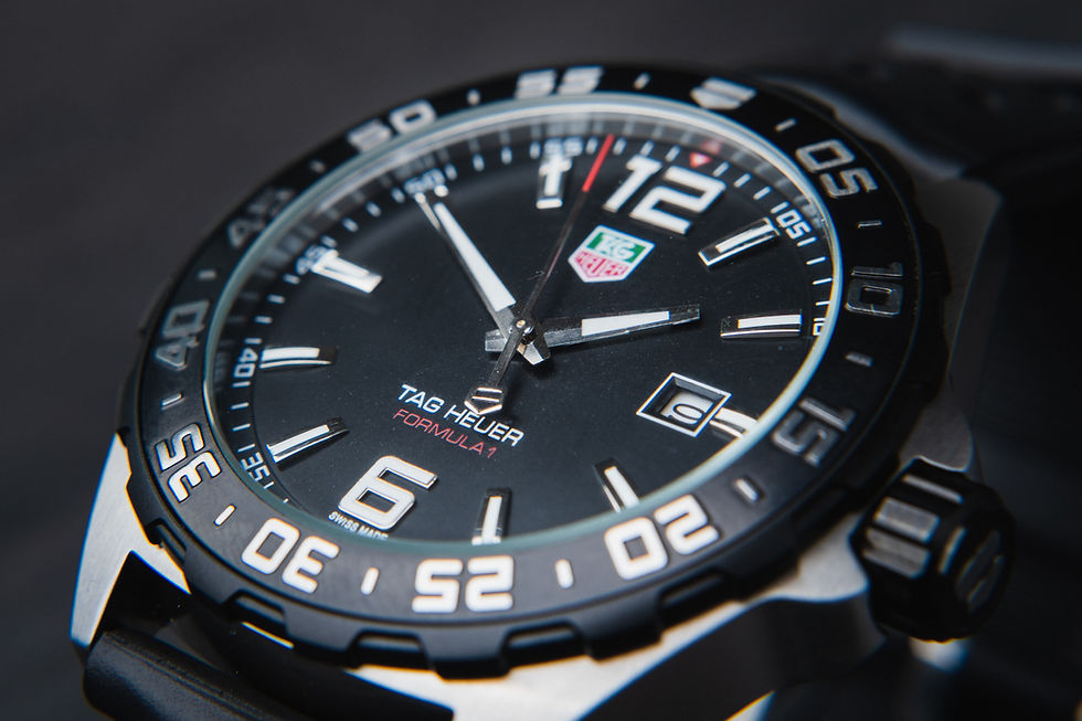 Miniatura: Tag Heuer F1 43mm Aço Mostrador Preto Luneta Preta