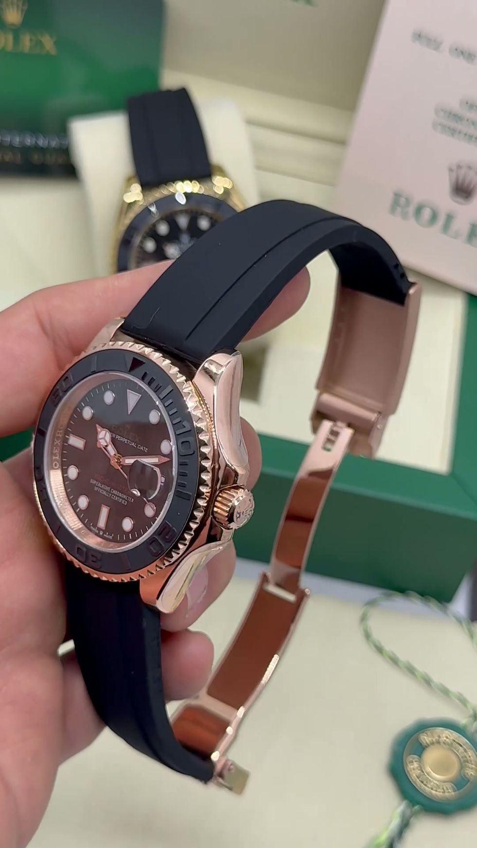 Thumbnail: Rolex Yacth-Master 40mm Aço/Rose, Mostrador Preto, OysterFlex