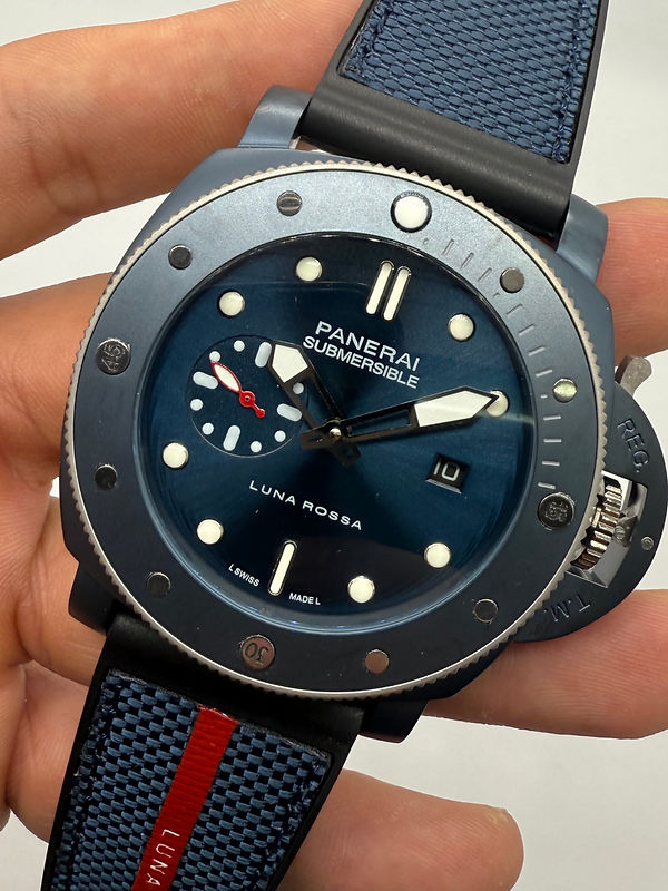 Panerai Luminor Submersible 47mm Aço LUNA ROSSA, Puls. Nylon