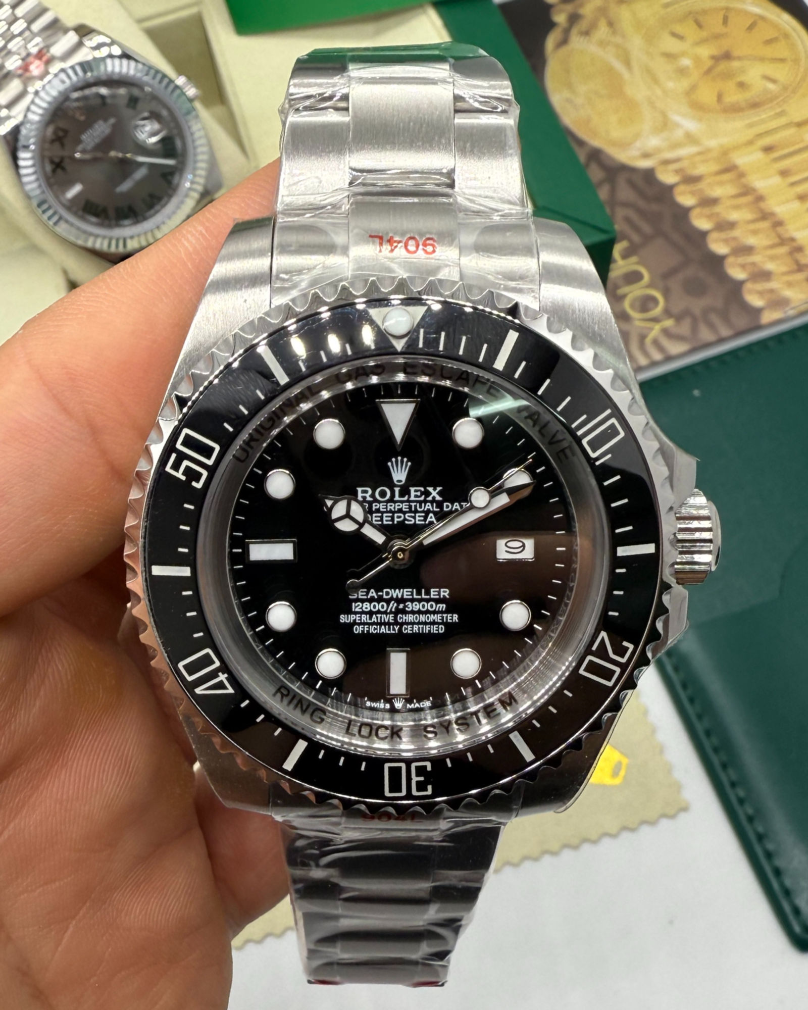 Rolex Rolex Deepsea 44mm Aço Mostrador Preto Luneta Preto Pulseira Oyster