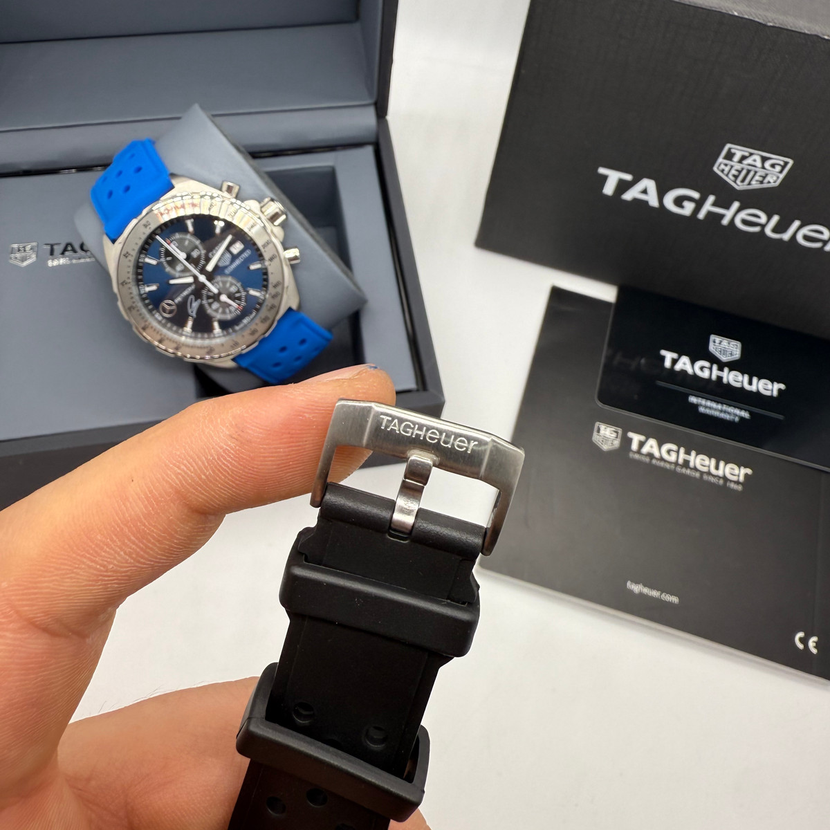 TAG Heuer Carrera F1 Mercedes AMG Petronas Aço 42mm - Puls. Borracha