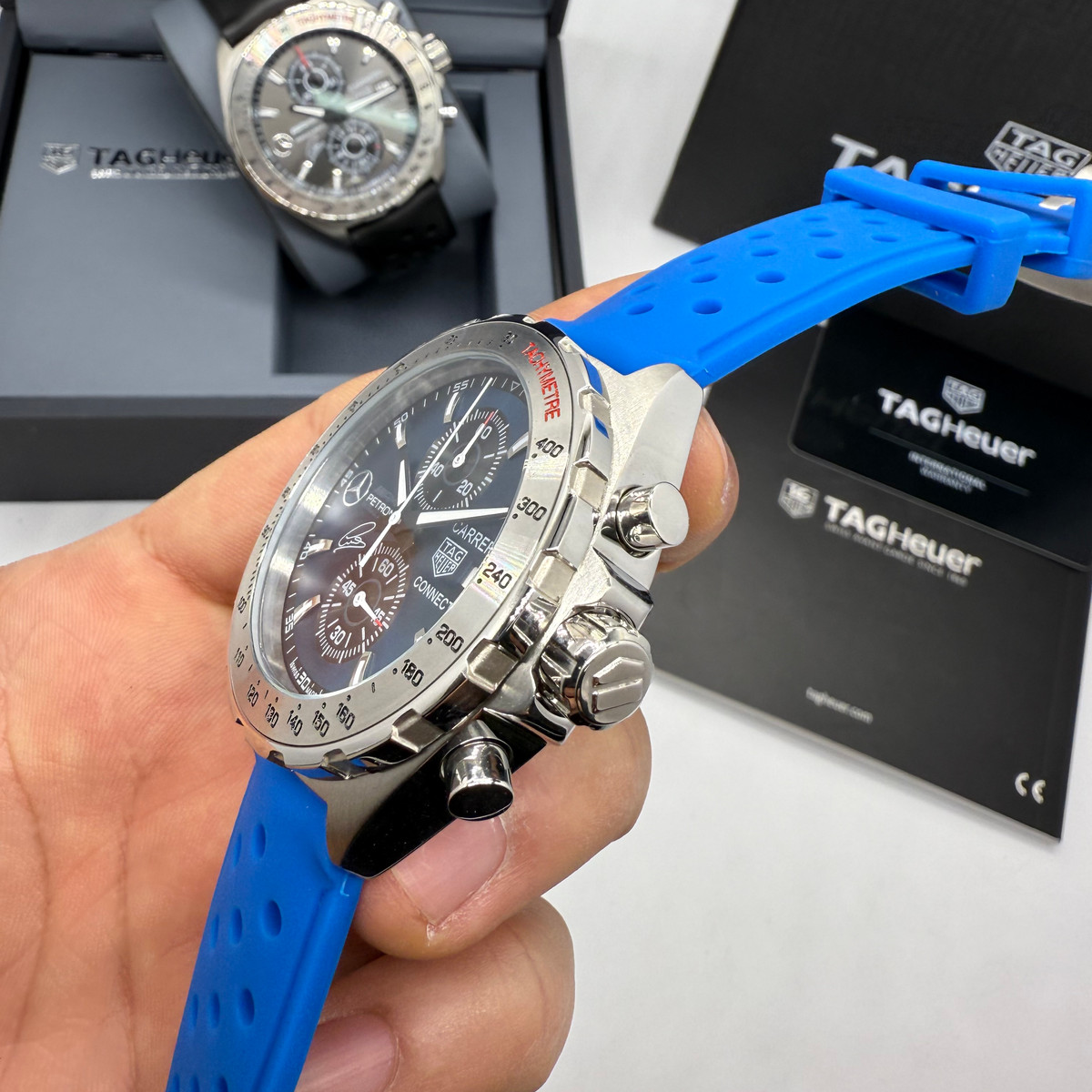TAG Heuer Carrera F1 Mercedes AMG Petronas Aço 42mm - Puls. Borracha