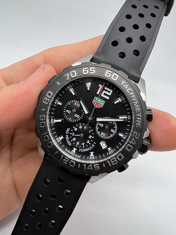 Tag Heuer F1 Cronometro 42mm Aço Mostrador Preto