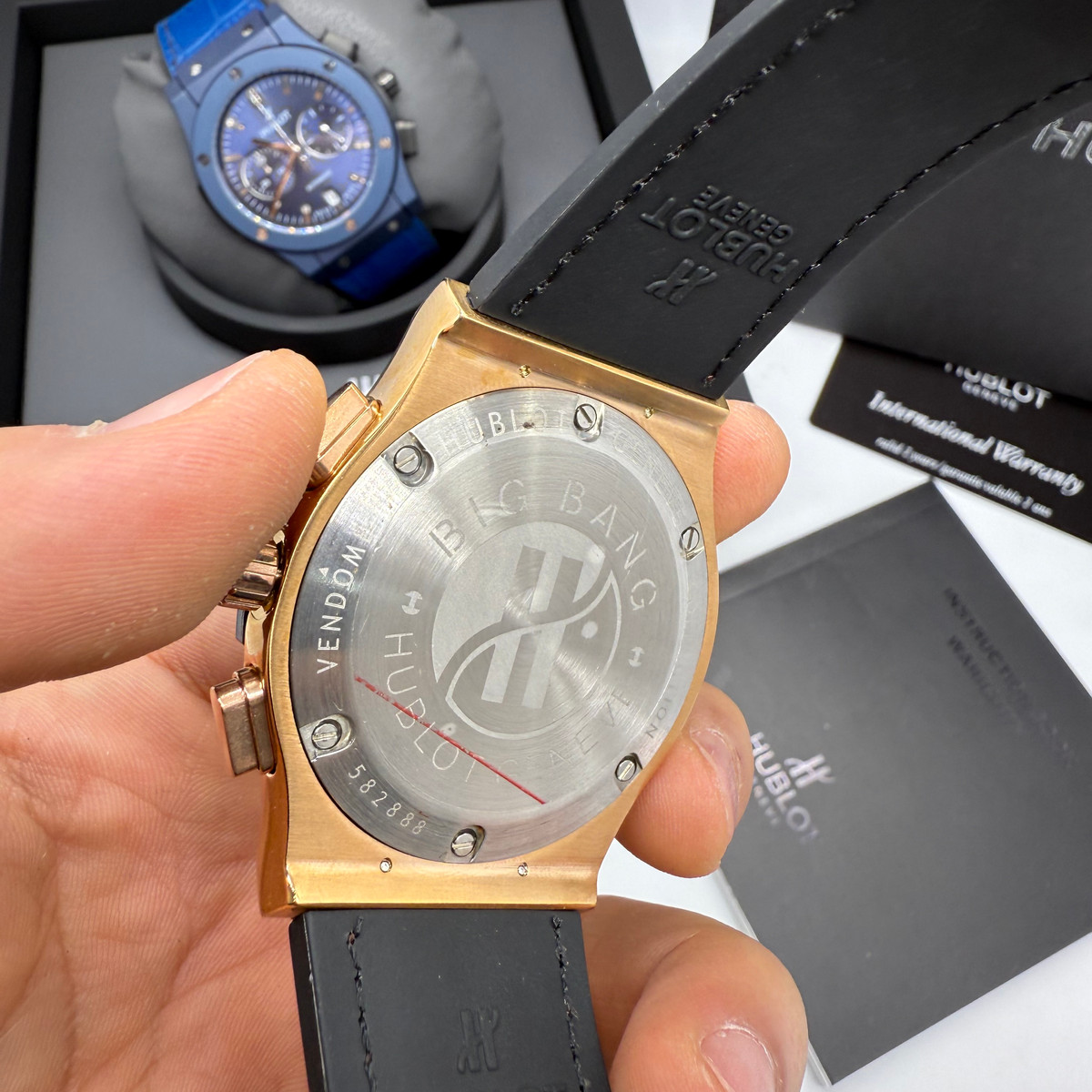 Hublot Vendome Classic Chrono 45mm Aço/Rosê Mostrador Preto