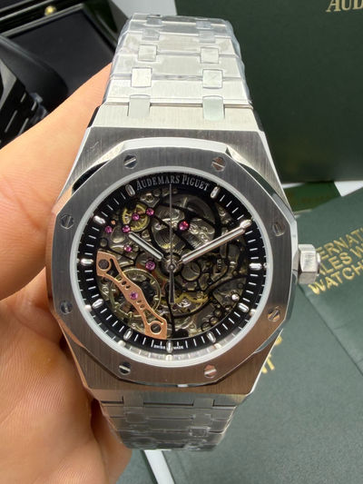 Audemars Piguet Royal Oak 41mm Esqueleto, Pulseira Aço