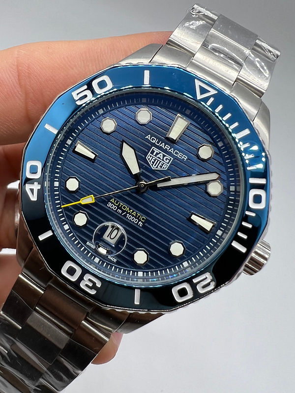 Tag Heuer Aquarecer 300, 43mm, Aço, Mostrador Azul Bezel Azul