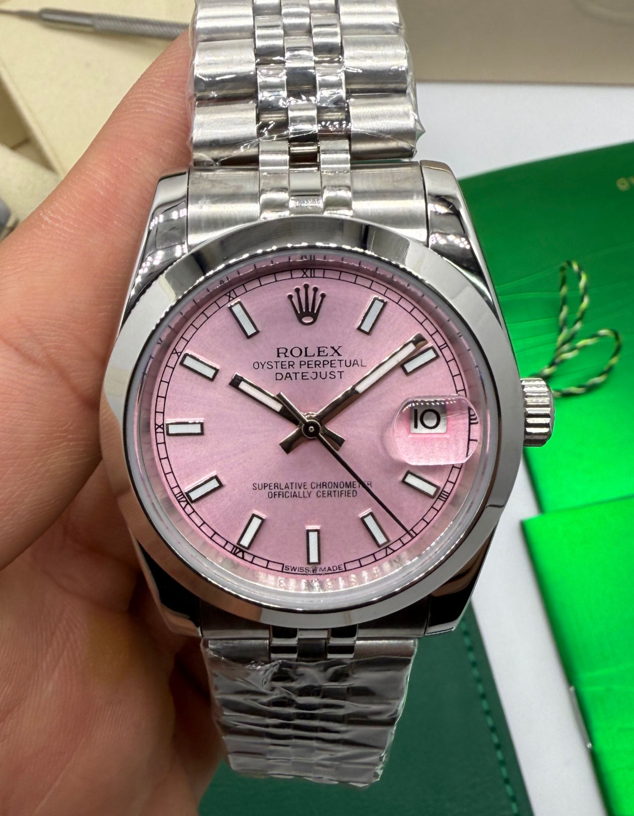 Rolex Date-Just 36mm Aço Pulseira Jubilee