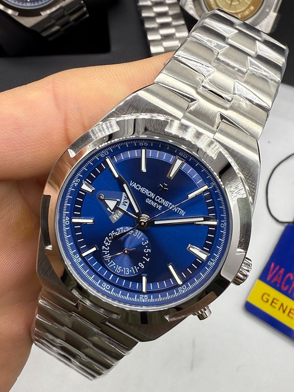 Vacheron Constantin Overseas Dual Time Aço 41mm, Mostrador Azul