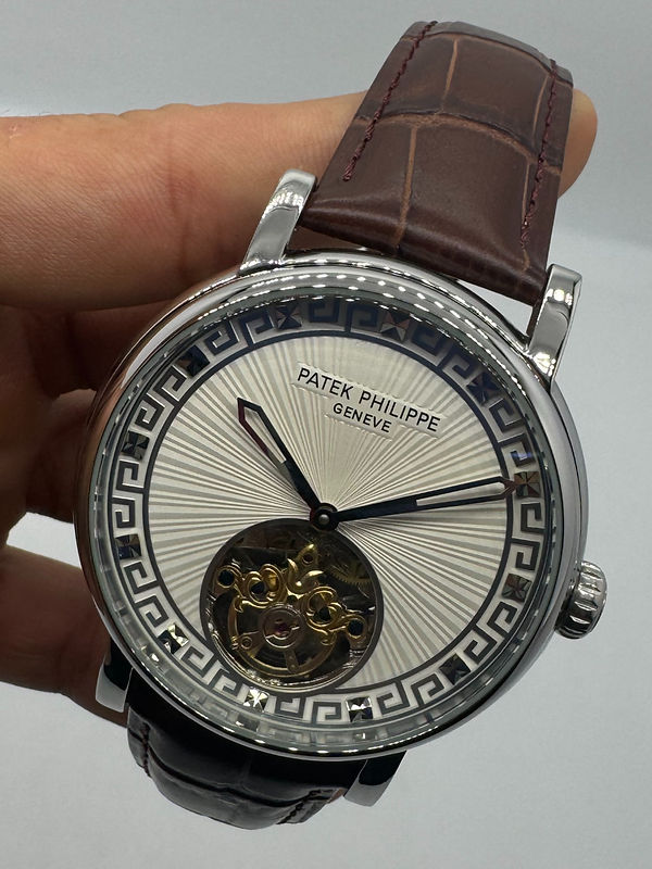 Patek Philippe Classic Turbilhão 40mm Aço/Rose, Pulseira Couro