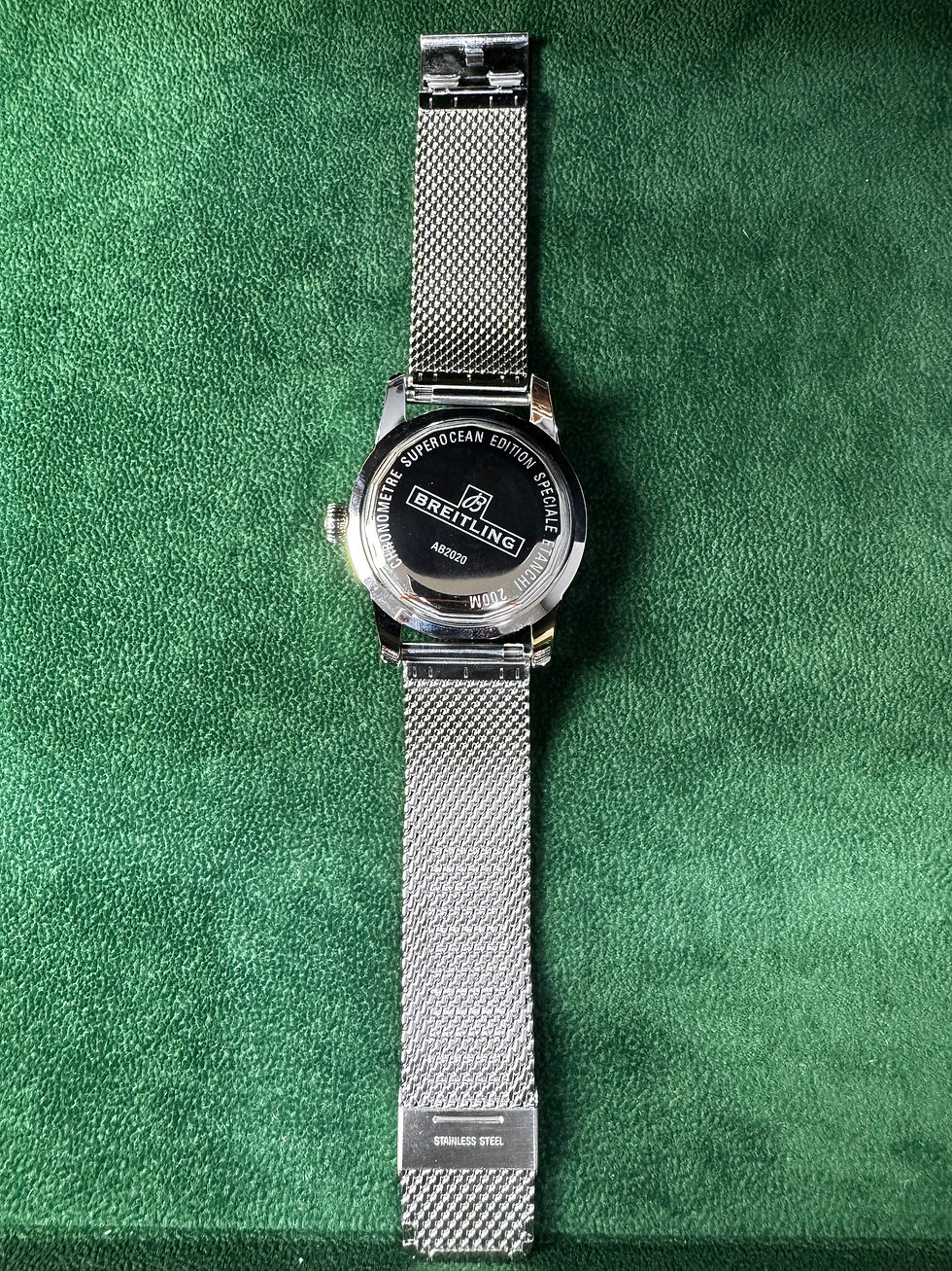 Miniatura: Breitling Superocean Aço 44mm Mostrador Prata Bisel Preto