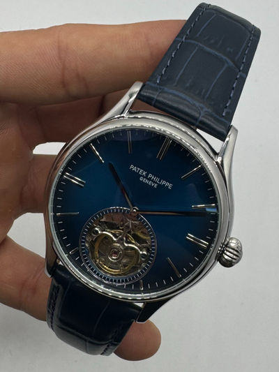 Patek Philippe Classic Turbilhão 40mm Aço, Pulseira Couro
