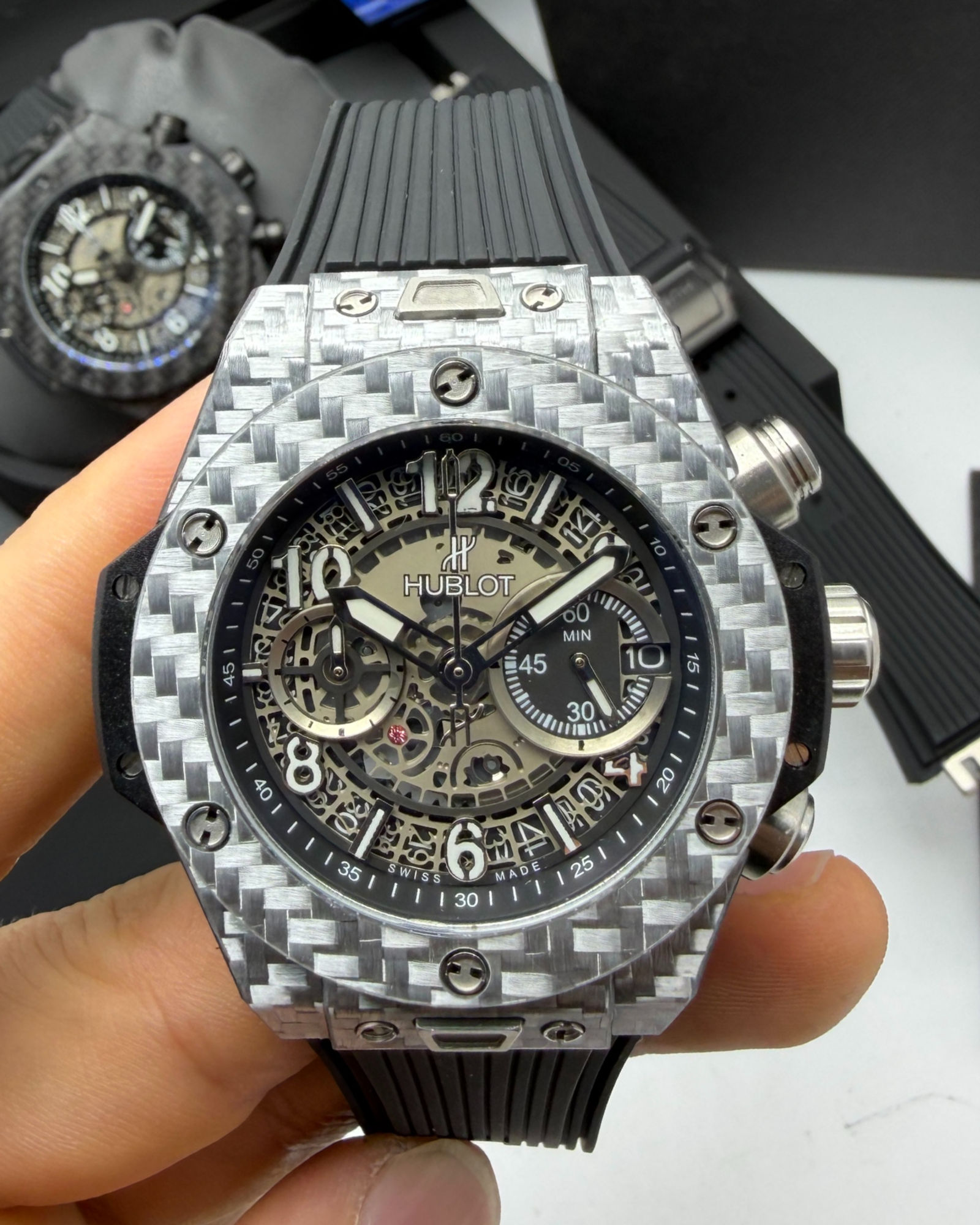 Hublot Hublot Big Bang 20th Anniversary King Silver Carbon 43mm