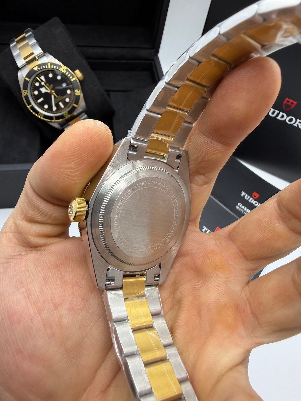 Miniatura: Tudor Black Bay 43mm Aço/Dourado - Mostrador Dourado