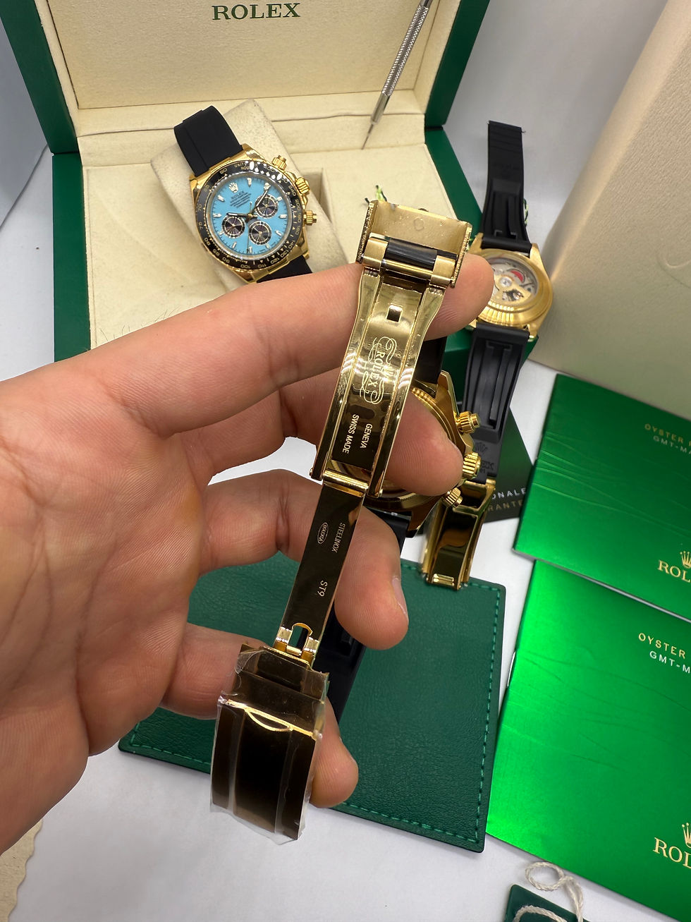 Thumbnail: Rolex Daytona 40mm Dourado Mostrador Dourado Luneta Preta