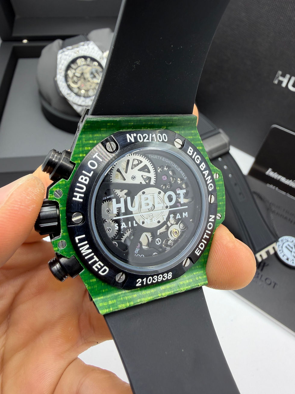 Thumbnail: Hublot Big Bang 20th Anniversary King Green Carbon 43mm