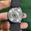 Miniatura: Hublot Classic Fusion 45mm Aço OxBlack Mostrador Azul Pulseira Couro com Borrach