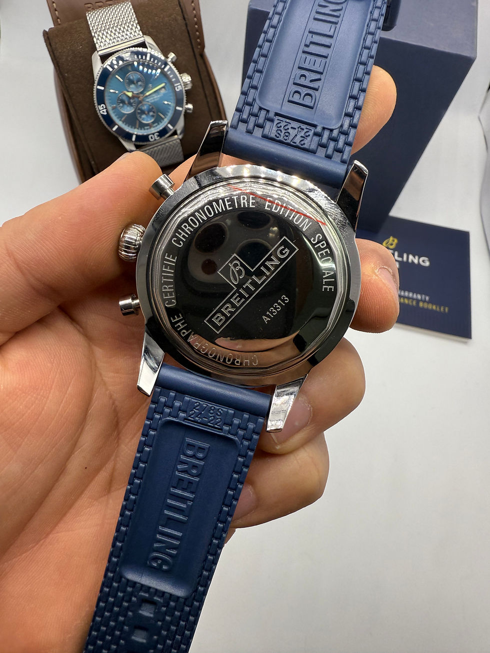 Miniatura: Breitling Superocean Crono Aço 44mm Pulseira Borracha