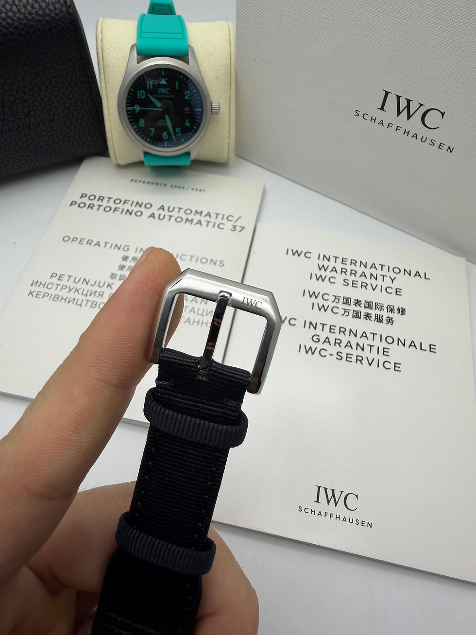 Miniatura: IWC Pilot 40mm Mark XX - Pilot 40mm - Aço/Nylon - Cinza e Preto