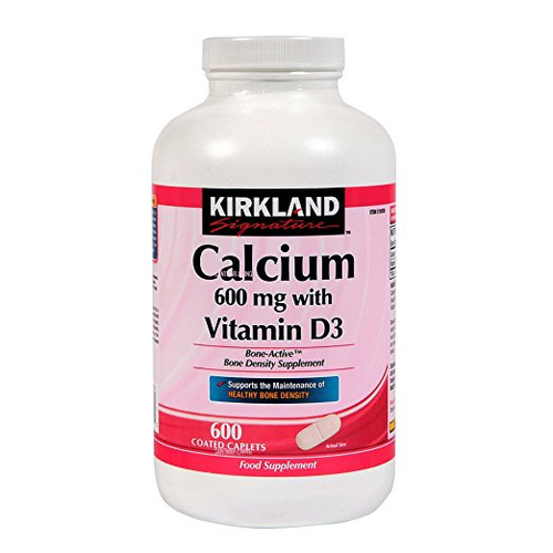 Kirkland Signature Calcium 600 mg + D3 600 Tablets for Strong BONES