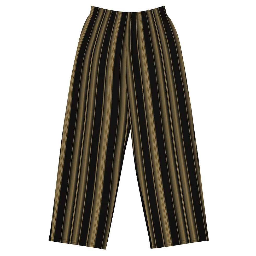 Thumbnail: Safari Stripe print unisex wide-leg pants