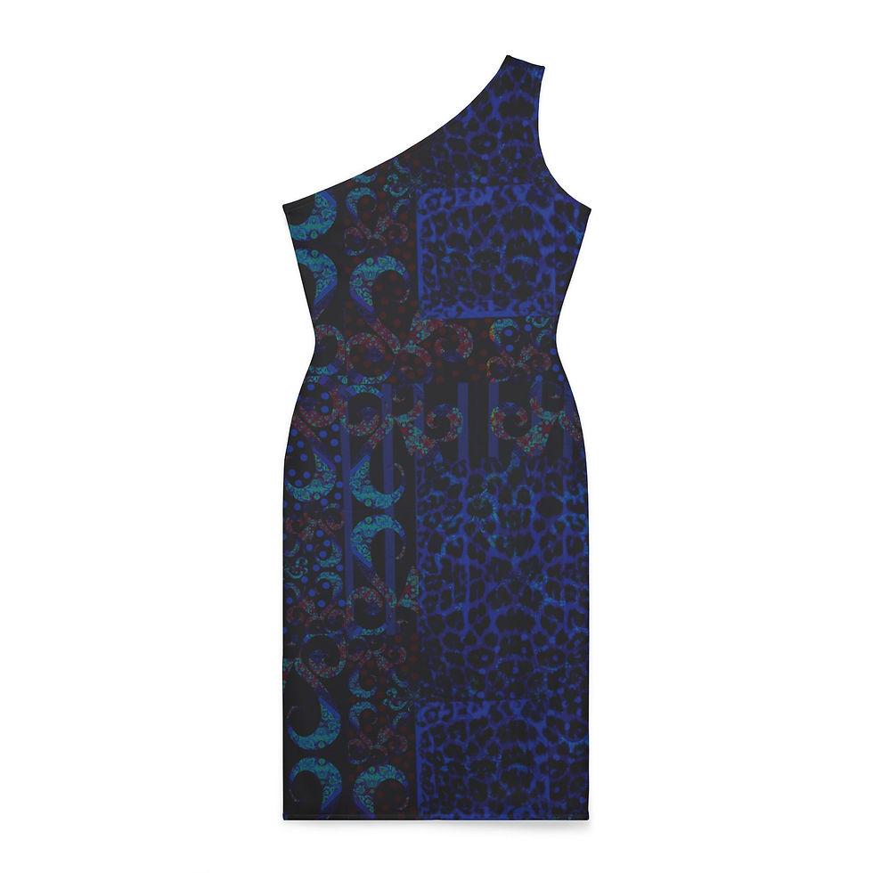 Thumbnail: Midnight Print Shoulder Dress
