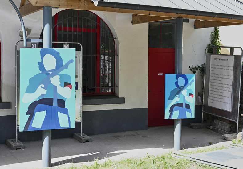 Installation "Les combattantes" à Vabre