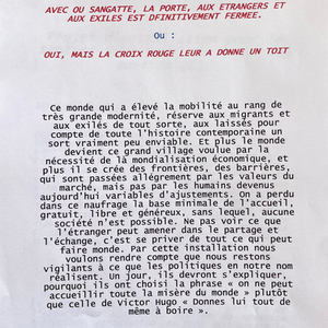 OUI, MAIS LA CROIX ROUGE LEUR A DONNE UN TOIT - Groupe Etant donné