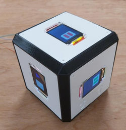 3D Printed cube with screen