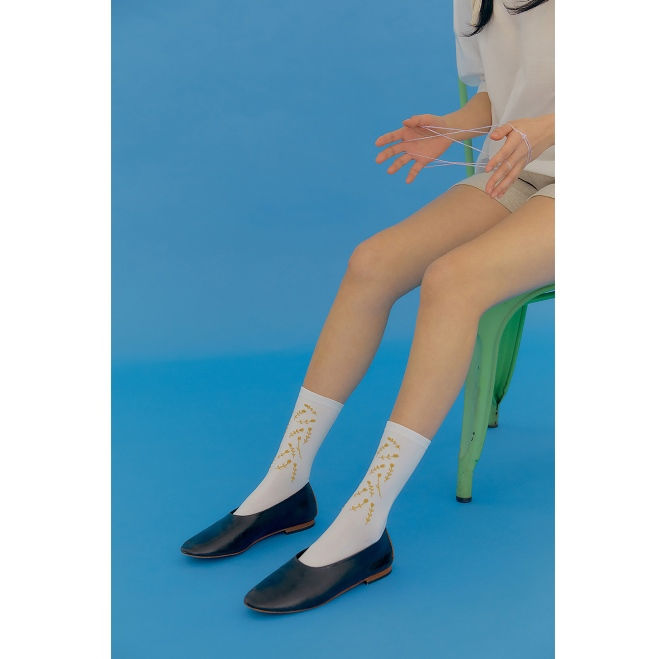 Thumbnail: I HATE MONDAY Korean fashion socks (Szered gold)